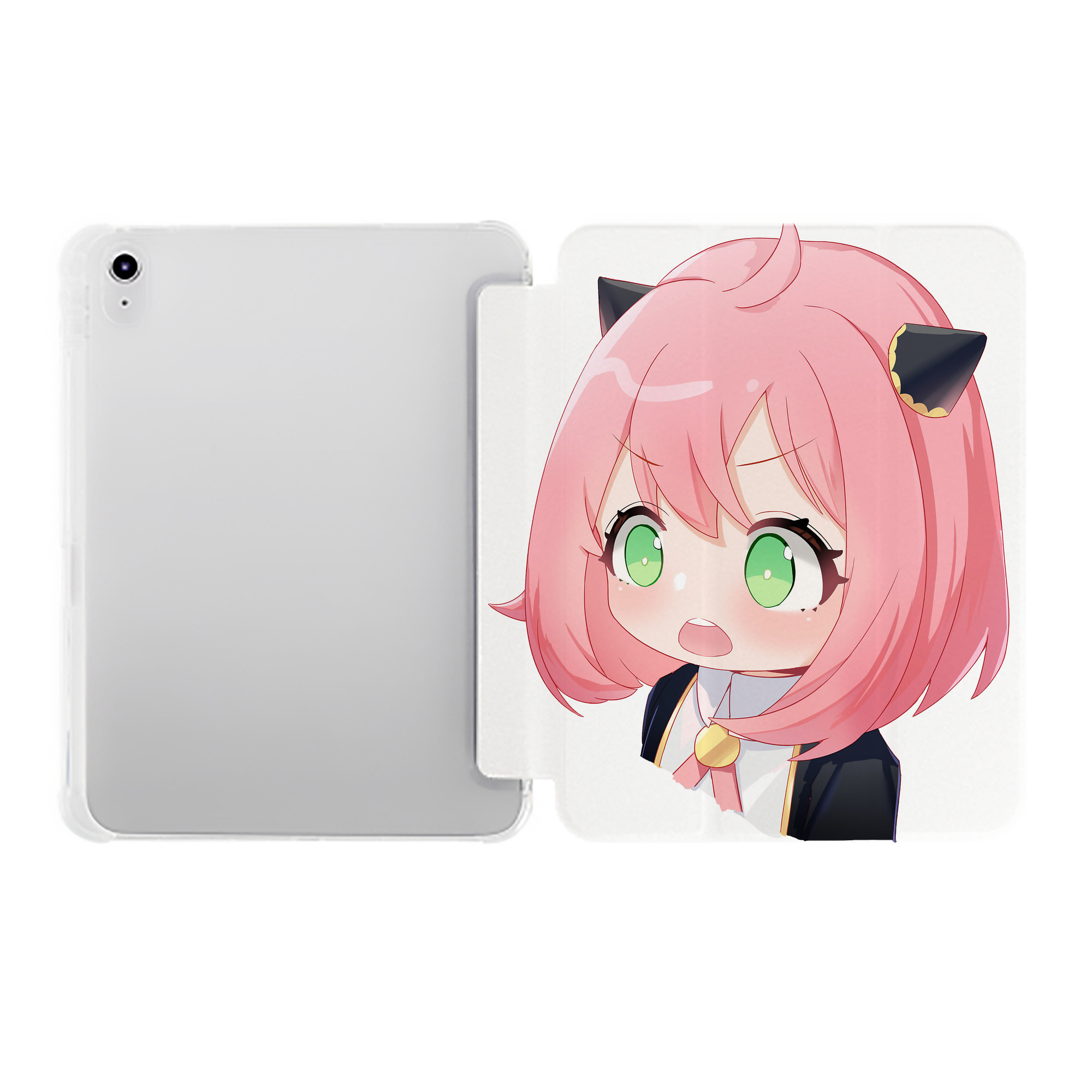 （画像用） SPY×FAMILY间谍家家酒 IPad ケース ペン収納付き 三つ折りスタンド PUレザー×シリコン 対応機種9.5/10.5/10.9インチ